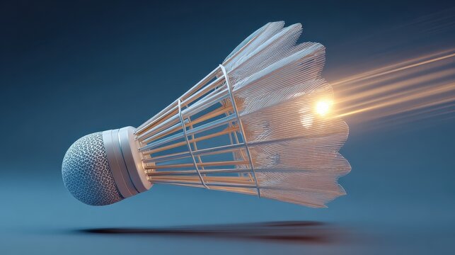 Badminton action , Badminton shuttlecock, Fast Shuttlecock.