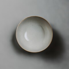 white ceramic bowl clean isolated object flat lay minimal lighting