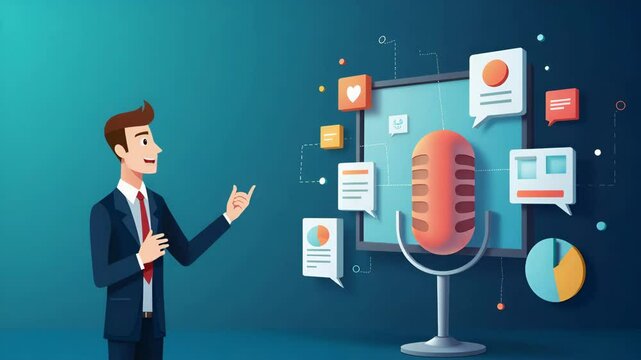 Presenting an integrated podcast marketing strategy encompassing social media outreach influencer partnerships content SEO and digital advertising to drive listenership and growth. in Photo Stock Co