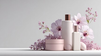 Cosmetic Product with Flower Arrangement