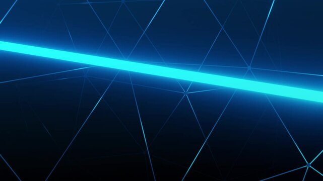 Abstract technology background from animated lines and dots. Looping seamless space geometrical backdrop