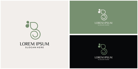 B letter logo design with luxurious and feminine style suitable for beauty products