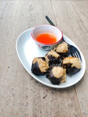 Dimsum and chilli sauce