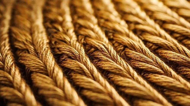 Close-up of braided natural fibers