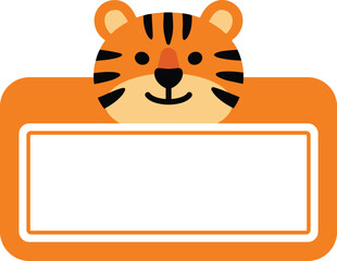 Cute animal name tag label. Perfect for preschool supplies, kindergarten labels, planner stickers, memo pads, or personalized organization tags.
