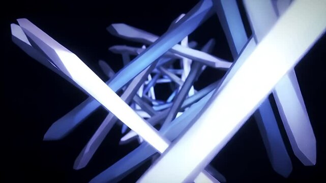 Crystal Beam Tunnel Futuristic Light Portal Animation