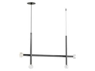 JOULLE 04-003 , Brass -Black-Silver / Clear crystal , Elegant Lighting Fixture Against white bachground 