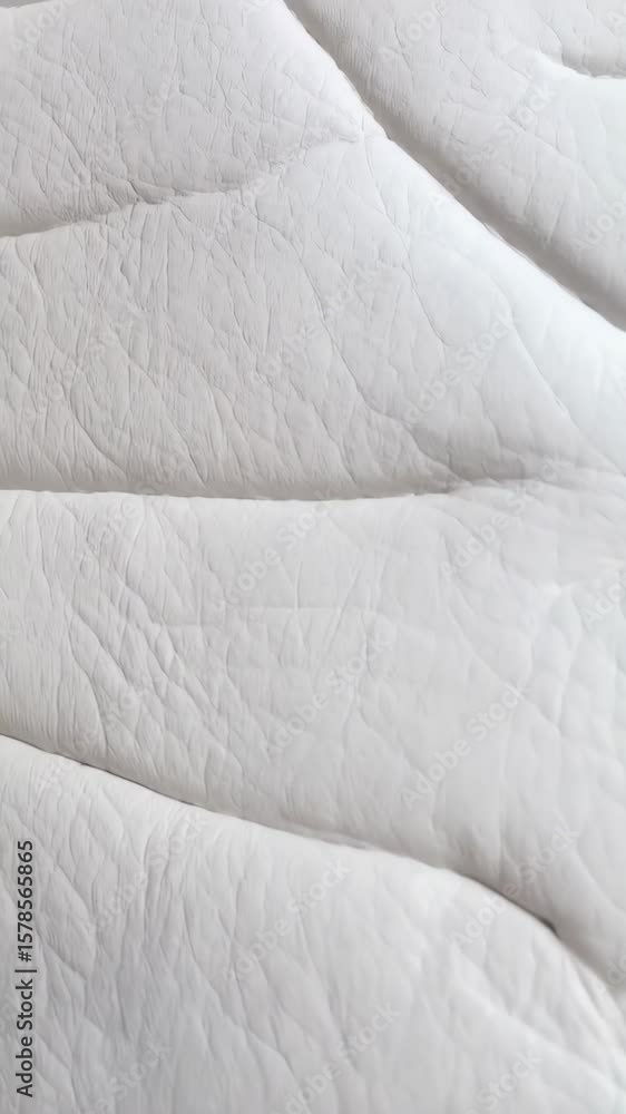 Poster close up of stitched white leather pattern with a subtle shadow detail. showing textured and folded 