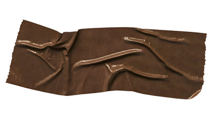 Brown Adhesive Tape Strip On Transparent Background