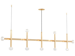 JOULLE 09-002 , Brass -Black-Silver / Clear crystal , Elegant Lighting Fixture Against white...
