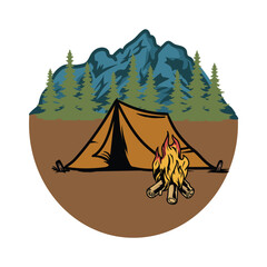 camp under the mountain logo