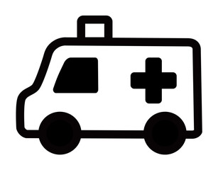 Medical Icons 22 : Medical, doctor, emergency, illness, injury, paraplegic, IV, IV bag, treatment, injection, blood transfusion, shot, ambulance, car, hospital