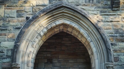 Ornate stone archway in a historic building facade.