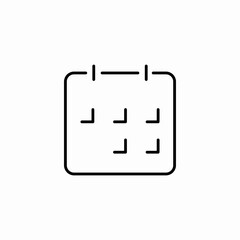 Obraz premium calendar dates marker icon sign vector