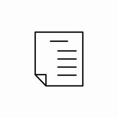 folded document lines icon sign vector