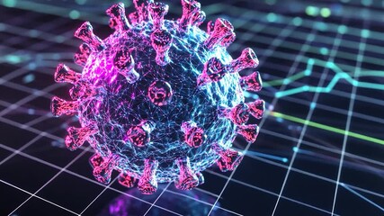 Virus model, data graphic - Powered by Adobe