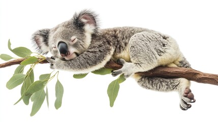 Obraz premium Sleepy Koala on Branch (1)