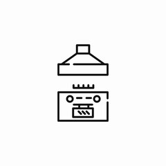 kitchen cooker hood icon sign vector