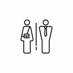 male female figures icon sign vector