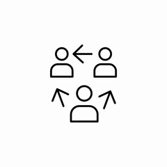 people communication arrows icon sign vector