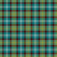 Black, Aqua, Red, White, Yellow, Light Green Tartan Weave Pattern - Tile