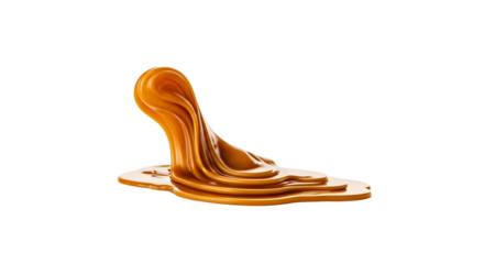 Caramel Splash Isolated On Black Background
