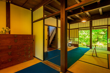 福岡県　甘木市　秋月の町並み　武家屋敷　久野邸