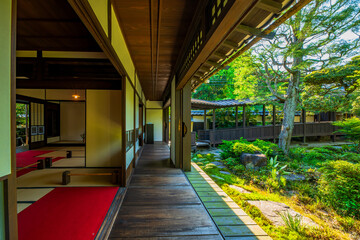 福岡県　甘木市　秋月の町並み　武家屋敷　久野邸