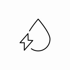 water lightning drop icon sign vector