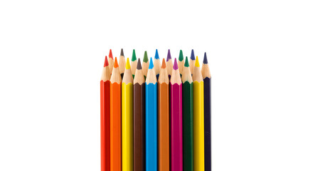 Close Up Of Colorful Pencils Against Black Background