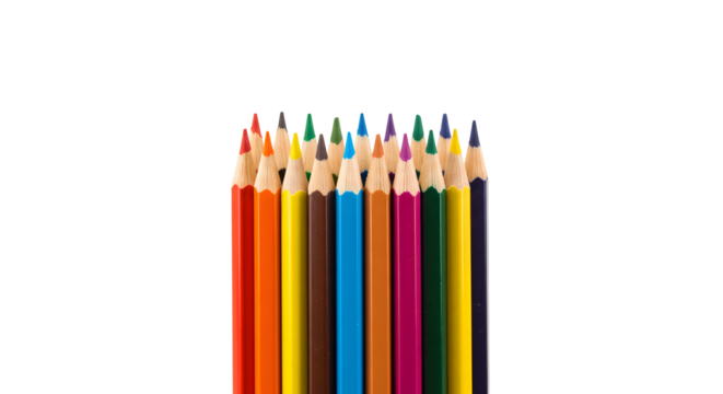 Close Up Of Colorful Pencils Against Black Background