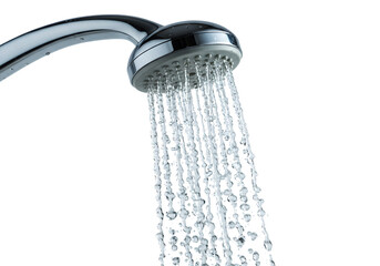 Close Up Of Shower Head With Water Spray