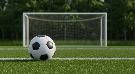 Soccer Field Goal Scene