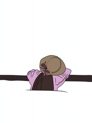 girl in a hat illustration 