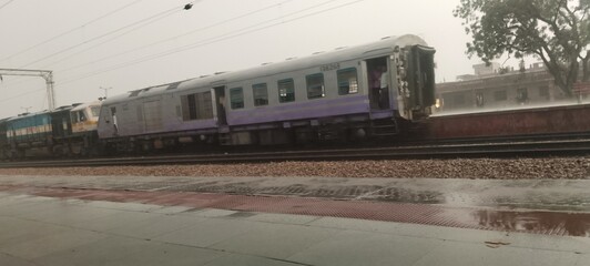 train on the railway station