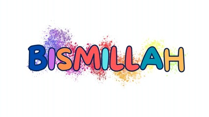 Bismillah abstract colorful background