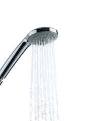 Closeup Shower Spraying Water