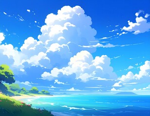 Fototapeta premium tropical island with blue sky