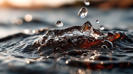 Water Drops on Surface