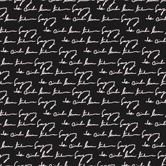 Seamless pattern of elegant, light pink script handwriting on a dark background, ideal for digital papers, textiles, and artistic designs.