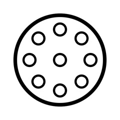 Pickleball Ball Icon – Minimal Line Art Vector