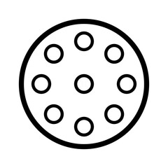 Pickleball Ball Icon – Minimal Line Art Vector