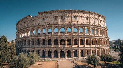Naklejka premium Colosseum in Rome, Italy, no logos, no brands