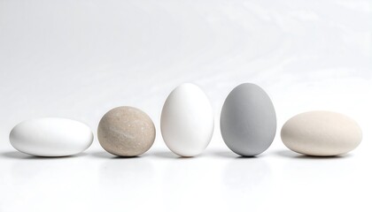 Four eggs of varying colors