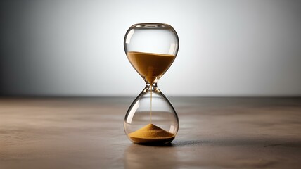Conceptual hourglass representing time management, deadlines and rebalance schedules