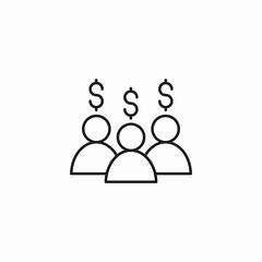 people money group icon sign vector
