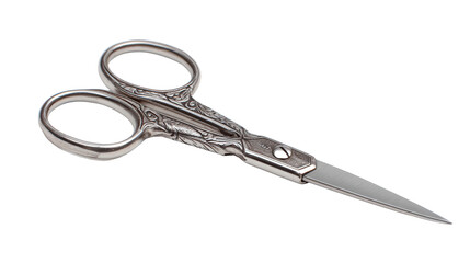 Small sewing scissors background isolated on a Transparent background, PNG file.