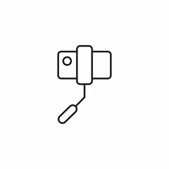 selfie stick vertical icon sign vector
