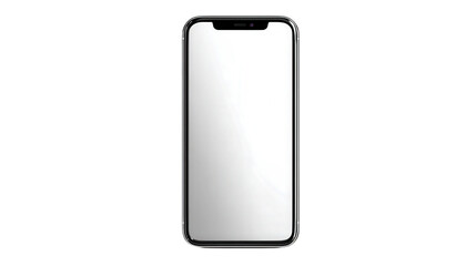 Smartphone with blank screen background isolated on a Transparent background, PNG file.