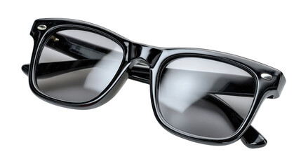 Sunglasses with black frame background isolated on a Transparent background, PNG file.